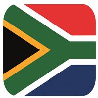 Bellatio 45x Bierviltjes Zuid Afrikaanse vlag vierkant Multi