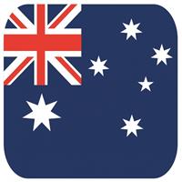 Bellatio 45x Bierviltjes Australische vlag vierkant Multi