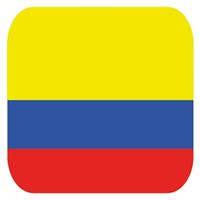 Bellatio 45x Bierviltjes Colombiaanse vlag vierkant Multi