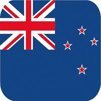 Bellatio 45x Bierviltjes Nieuw Zeelandse vlag vierkant Multi