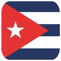 Bellatio 45x Bierviltjes Cubaanse vlag vierkant Multi