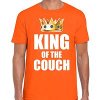 Bellatio Koningsdag t-shirt king of the couch oranje voor heren