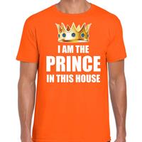 Bellatio Koningsdag t-shirt Im the prince in this house oranje voor heren