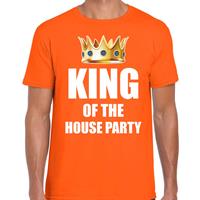 Bellatio Koningsdag t-shirt King of the house party oranje voor heren