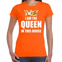 Bellatio Koningsdag t-shirt Im the queen in this house oranje voor dames
