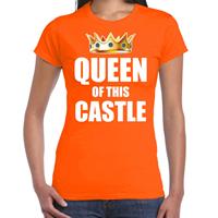 Bellatio Koningsdag t-shirt Queen of this castle oranje voor dames
