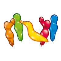 Figuren party ballonnen 24x stuks meerkleurig Multi