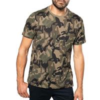 Kariban Soldaten / leger verkleedkleding camouflage shirt heren Groen