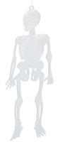 Arti Casa mini skelet glow in the dark 15 cm kunststof wit 10 stuks