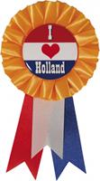 Haza Original rozet ''I love holland'' oranje 8 x 14,5 cm