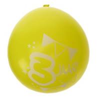 24x stuks party ballonnen 3 jaar thema Multi