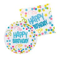 Boland tafelset Happy Birthday papier/karton 24 delig