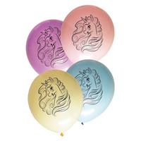 32x stuks Eenhoorn thema verjaardag feest ballonnen pastel kleuren Multi