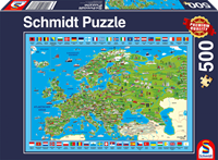 schmidt Ontdek Europa! 500 stukjes - Puzzel