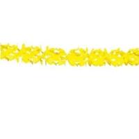 2x stuks gele verjaardag feest slingers 6 meter Geel