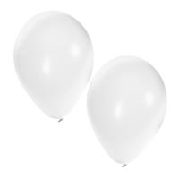 Shoppartners 50x stuks Witte party ballonnen van 27 cm Wit