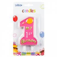 1st Birthday Candle (Pink)