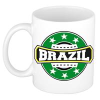 Bellatio Brazil / Brazilie embleem mok / beker 300 ml Multi