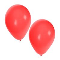 Shoppartners 75x stuks rode party ballonnen van 27 cm Rood