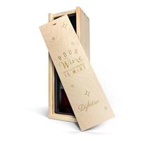 YourSurprise Wijn in gegraveerde kist - Luc Pirlet - Merlot