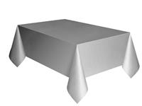 Unique Tischdecke silbern Folie 137×274cm, universell einsetzbare Tischdeko
