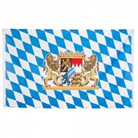 Boland vlag Beieren 90x150 cm polyester wit/blauw