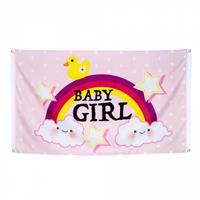Boland vlag Baby Girl meisjes 90 x 150 cm polyester roze