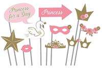 Amscan Fotorequisiten-Set Princess for a Day, 10-tlg.