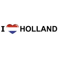 Set van 5x stuks i Love Holland stickers 19.6 x 4.2 cm Multi