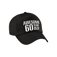 Bellatio Awesome 60 year old pet / cap zwart voor dames