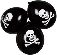 Boland 6 Piratenflagge Luftballons Partydeko Kinder schwarz  Kinder