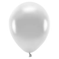100x Zilverkleurige ballonnen 26 cm eco/biologisch afbreekbaar Zilver - Ballonnen