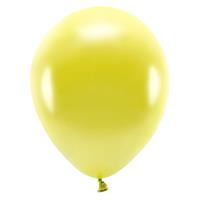 300x Gele ballonnen 26 cm eco/biologisch afbreekbaar Geel - Ballonnen