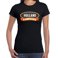Bellatio Holland kampioen t-shirt zwart voor dames