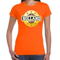 Bellatio Holland is here t-shirt oranje voor dames