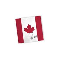 40x stuks Canada landen vlag thema servetten 33 x 33 cm - Feestservetten