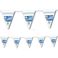 Set van 2x stuks landen thema versiering Griekenland vlaggenlijnen 3,5 meter - Vlaggenlijnen