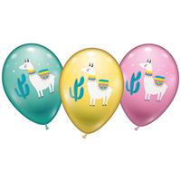 12x stuks Lama/alpaca thema ballonnen 28 cm - Ballonnen