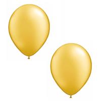 100x stuks Ballonnen metallic goud 30 cm - Ballonnen