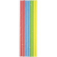 30x Papieren rietjes in verschillende kleuren 20 cm kinderfeest rietjes - Drinkrietjes