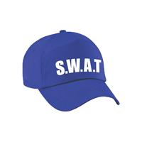 Bellatio Blauwe SWAT team politie verkleed pet / cap voor volwassenen