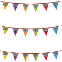 3x stuks vlaggenlijnen glitters 100 jaar thema feestartikelen - Vlaggenlijnen