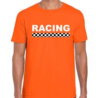 Bellatio Racing coureur supporter / finish vlag t-shirt oranje voor heren