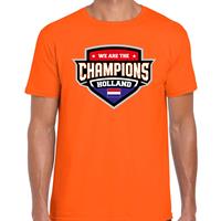 Bellatio We are the champions Holland / Nederland supporter t-shirt oranje voor heren