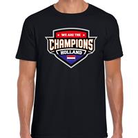 Bellatio We are the champions Holland / Nederland supporter t-shirt zwart voor heren