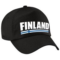 Bellatio Finland supporter pet / cap zwart kinderen - Verkleedhoofddeksels