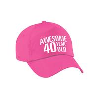 Bellatio Awesome year old verjaardag pet / cap roze voor dames