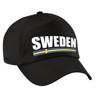 Bellatio Sweden supporter pet / cap Zweden zwart volwassenen - Verkleedhoofddeksels