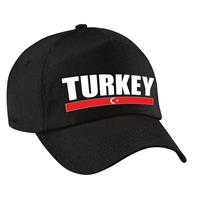 Bellatio Turkey supporter pet / cap Turkije zwart volwassenen - Verkleedhoofddeksels