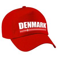 Bellatio Denmark supporter pet / cap Denemarken rood kinderen - Verkleedhoofddeksels